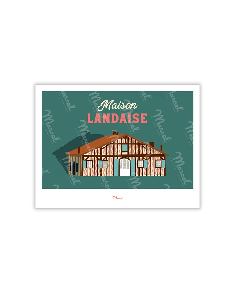 Carte postale Travel Color "Maison Landaise"