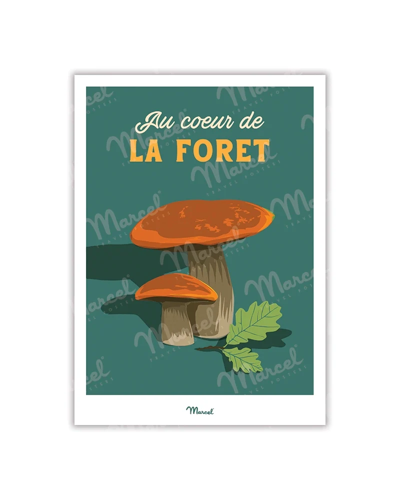 Carte postale Travel Color "Champignon au coeur de la forêt"