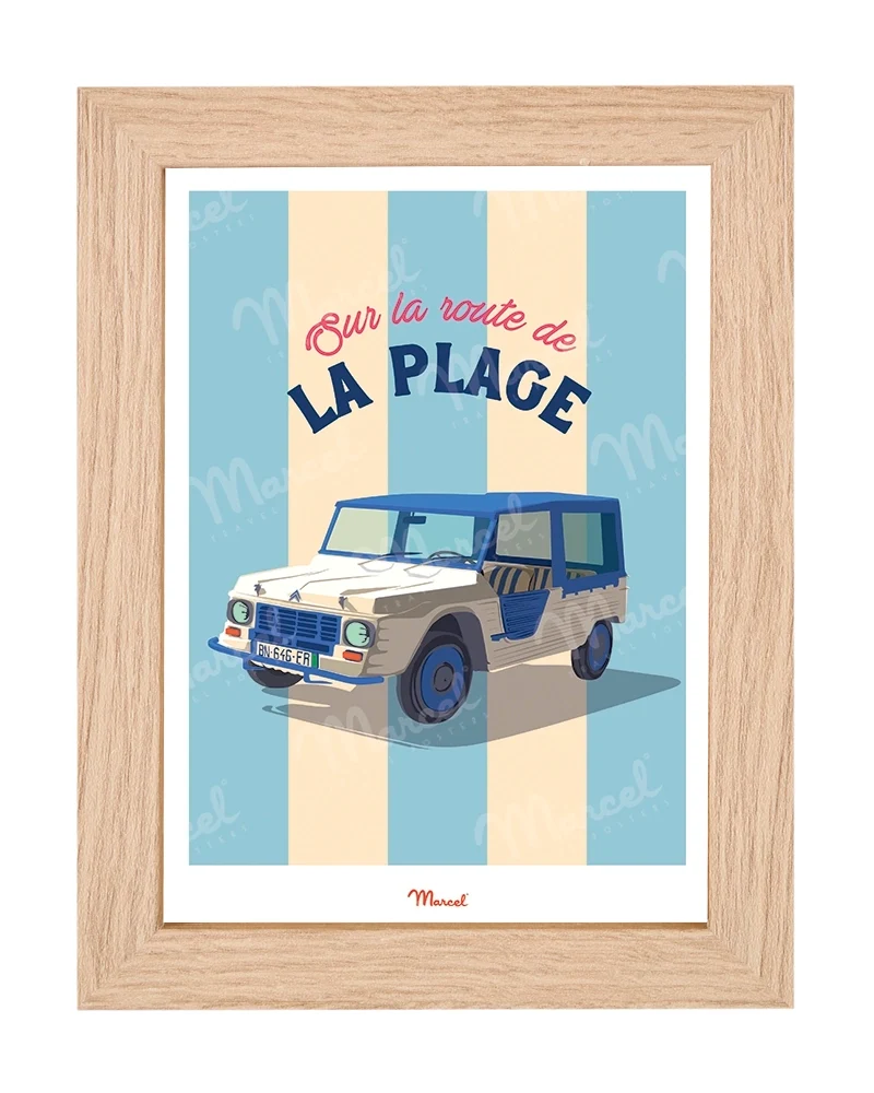 Carte postale Travel Color "Sur la route de la Plage Méhari"