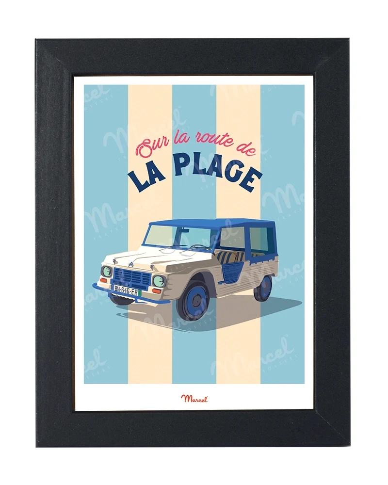 Carte postale Travel Color "Sur la route de la Plage Méhari"