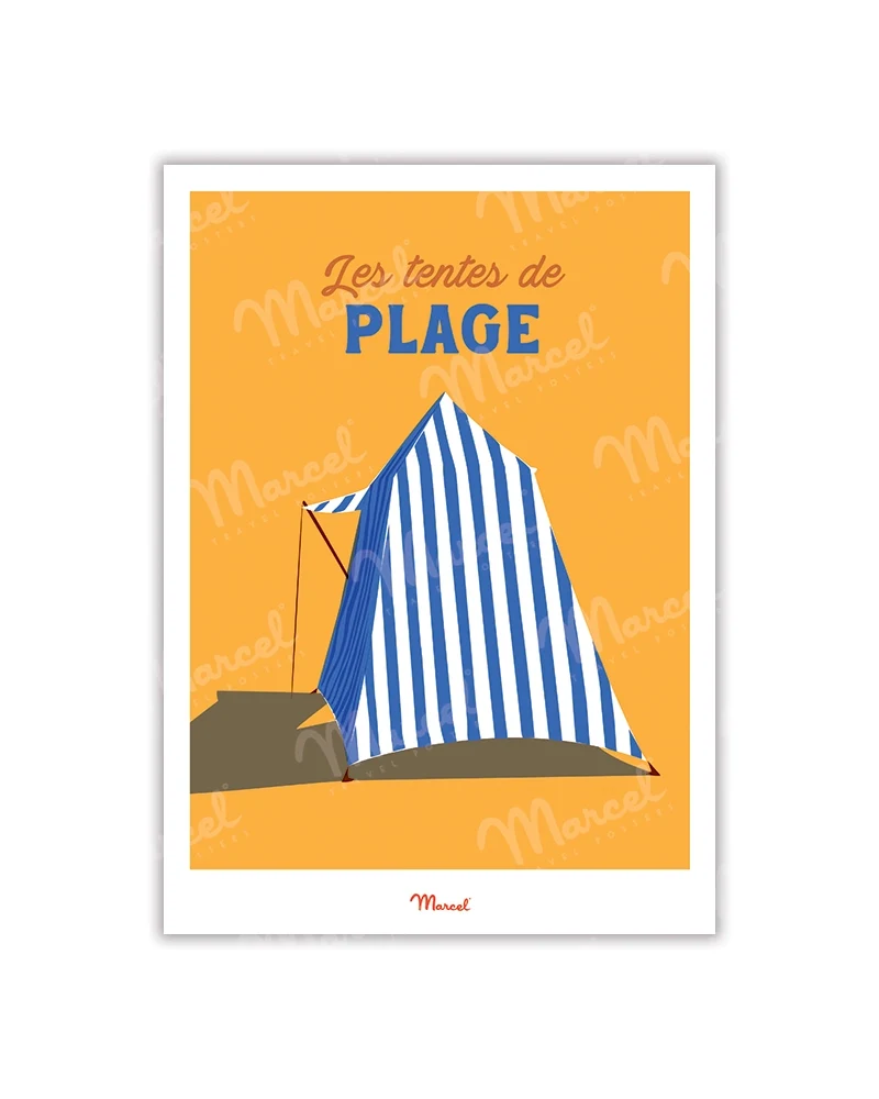 Carte postale Travel Color "Les Tentes de Plage"