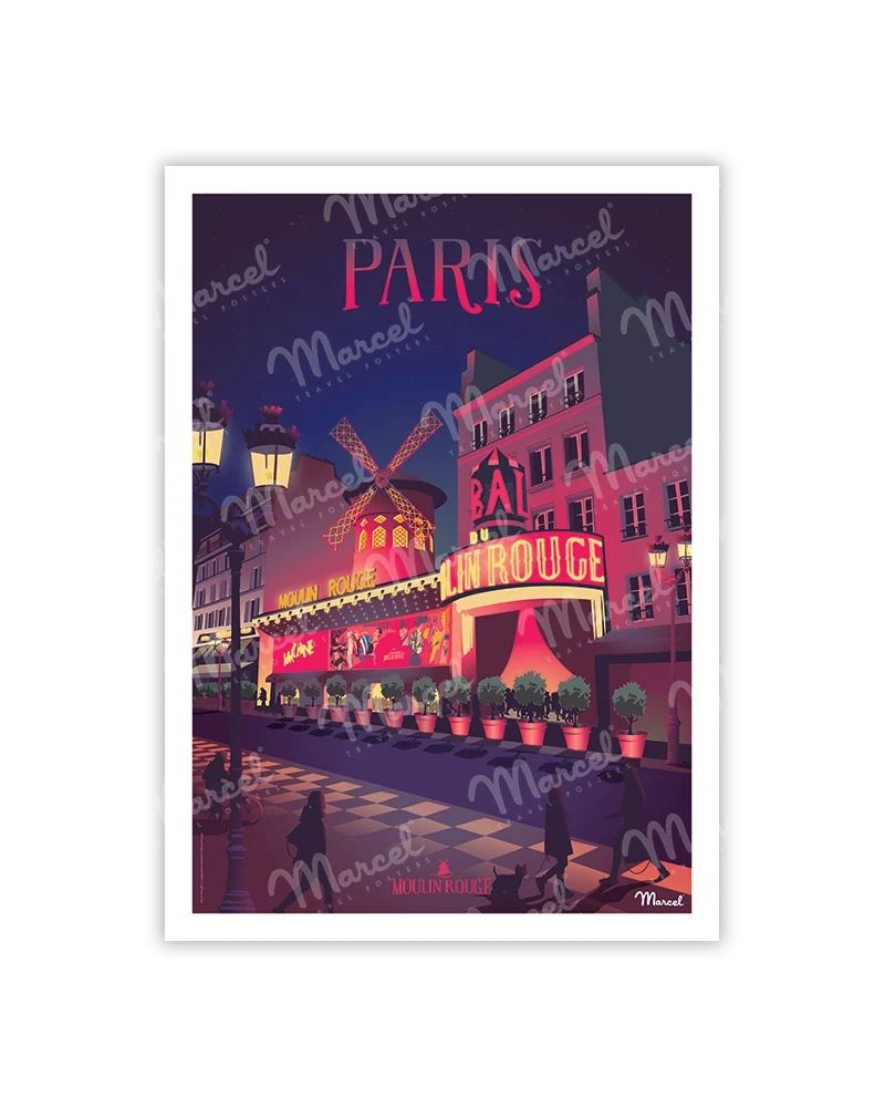 Carte Postale PARIS "Moulin Rouge"