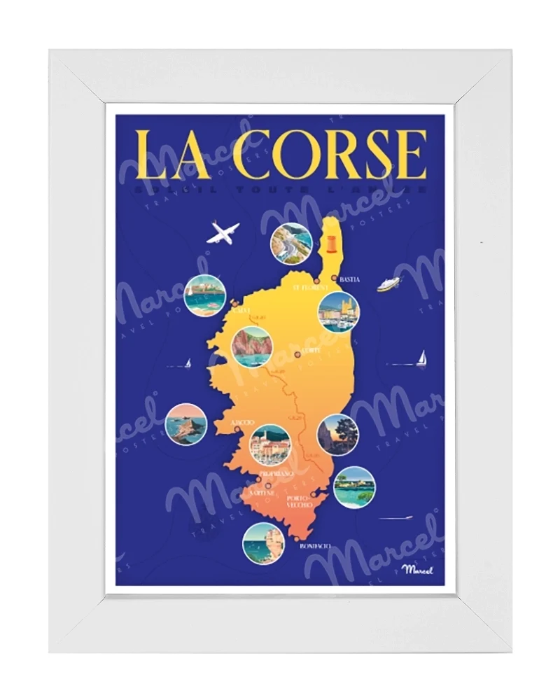 Carte Postale LA CORSE "Plan"