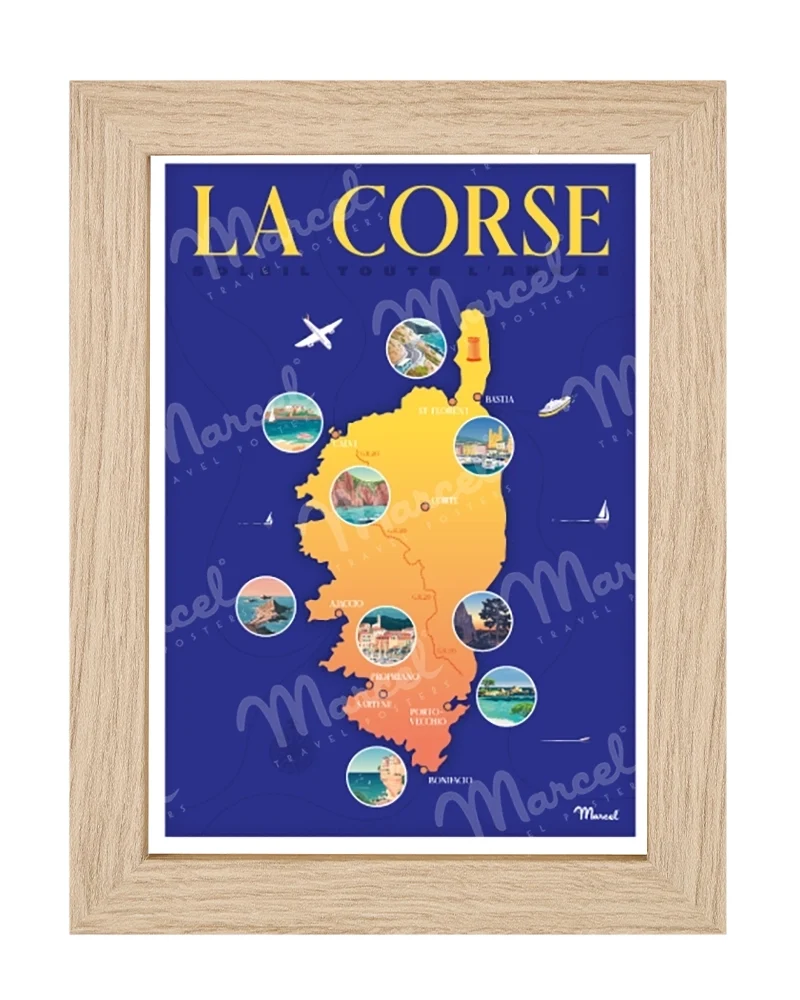 Carte Postale LA CORSE "Plan"