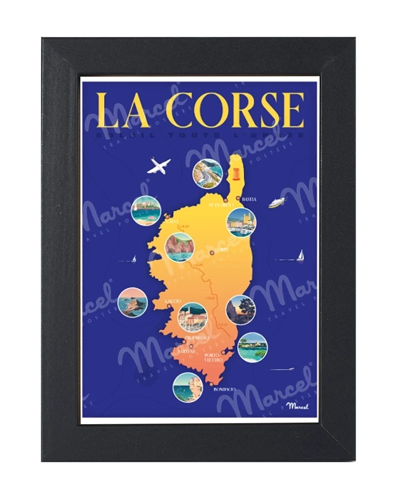 Carte Postale LA CORSE "Plan"
