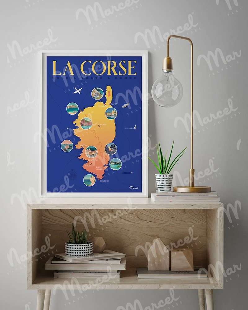 Affiche LA CORSE "Plan"