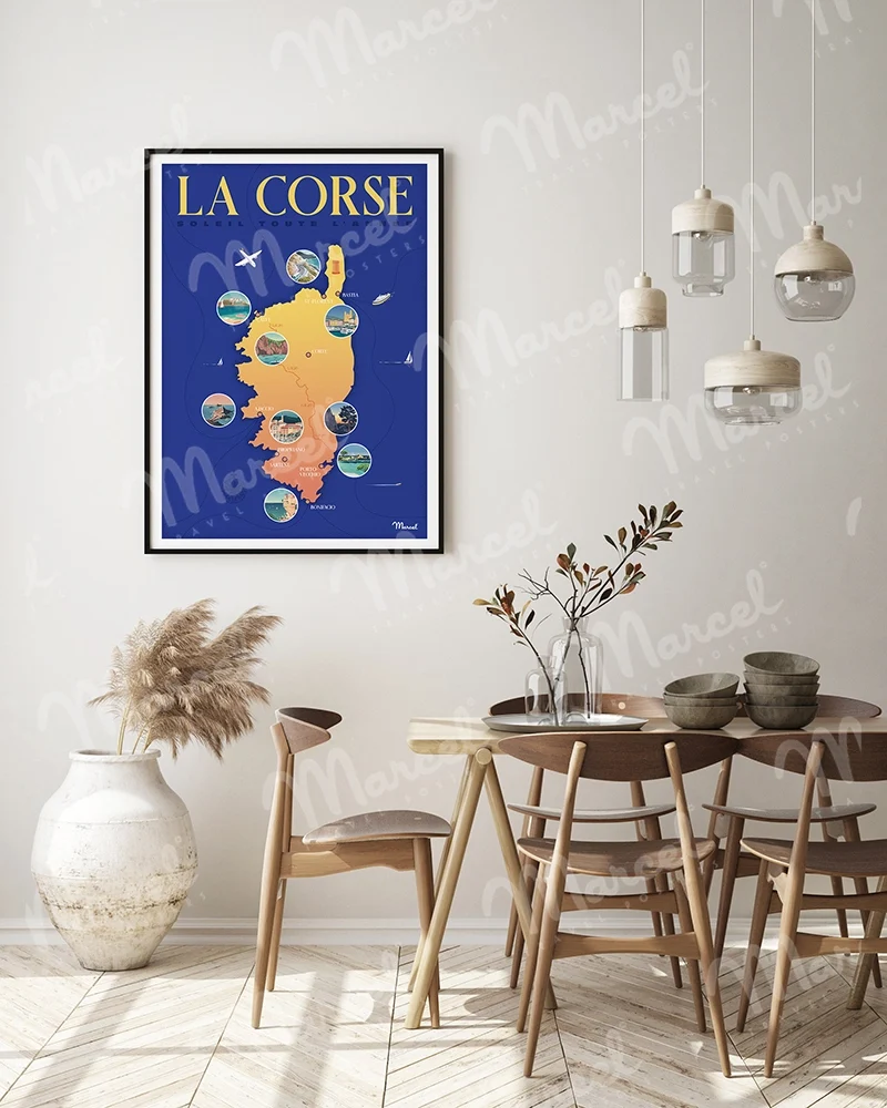Affiche LA CORSE "Plan"