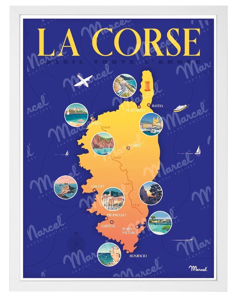 Affiche LA CORSE "Plan"