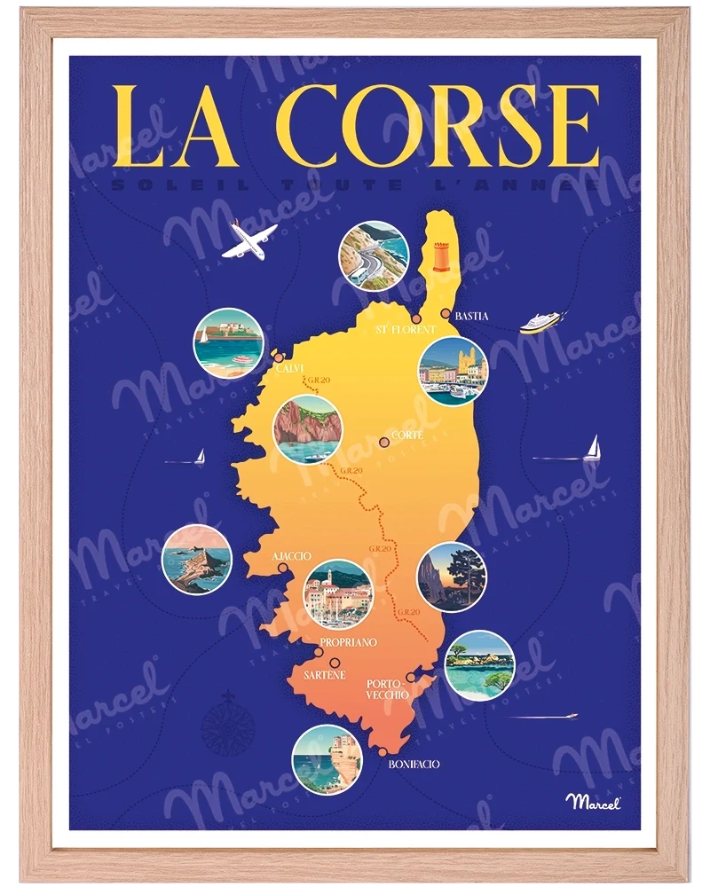 Affiche LA CORSE "Plan"