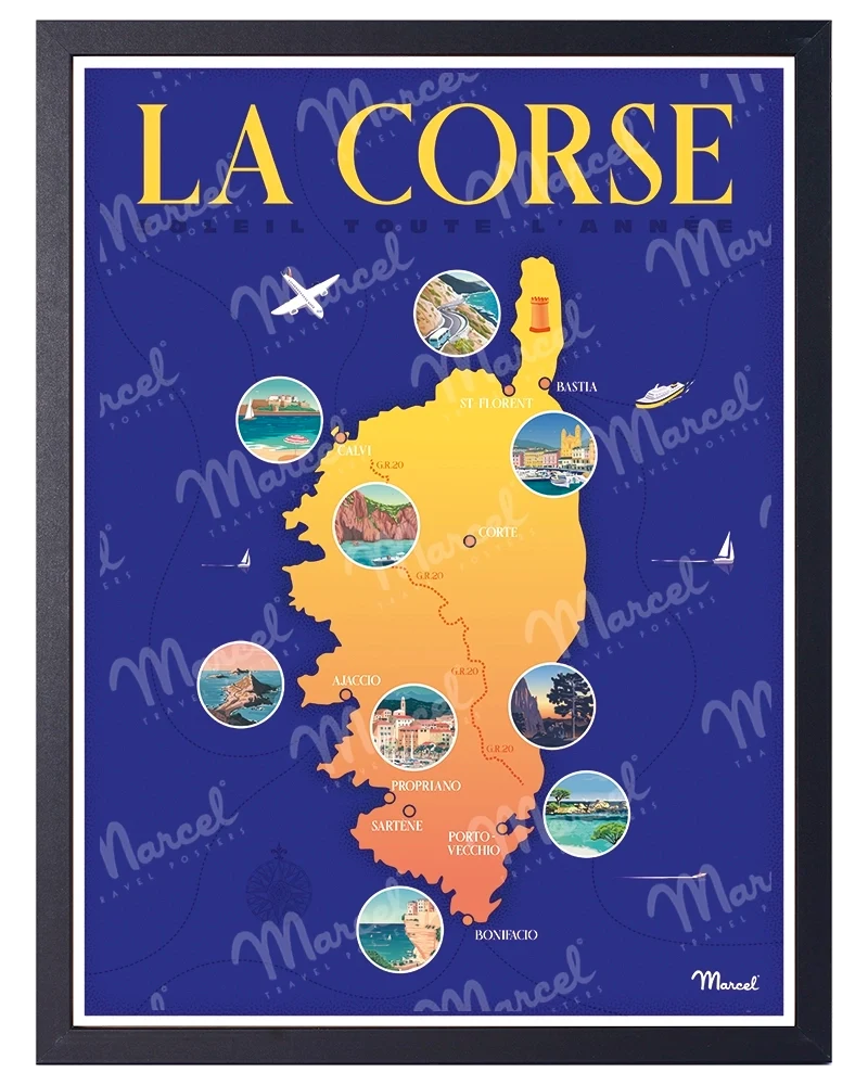 Affiche LA CORSE "Plan"