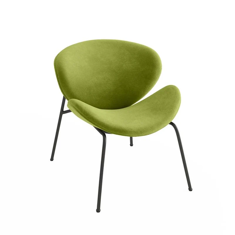 Fauteuil velours vert olive