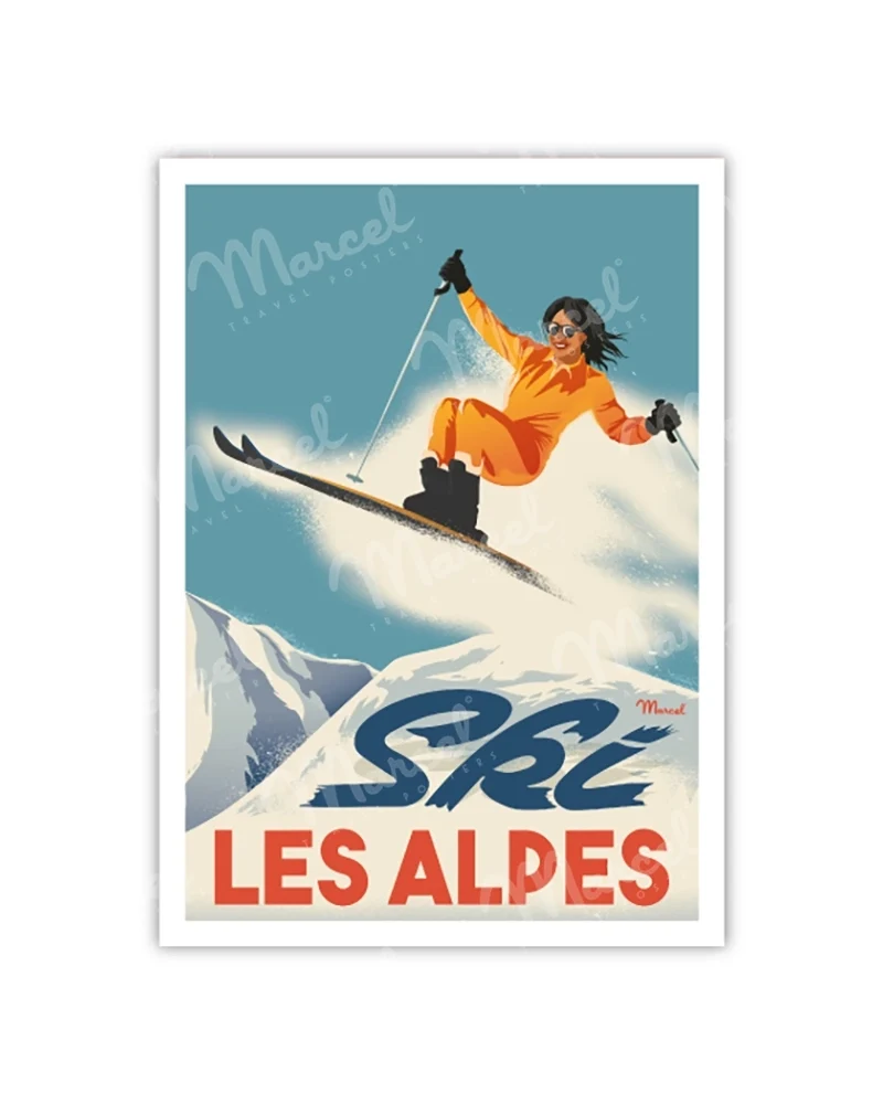 Carte Postale CLASSIC WINTER "La Skieuse"
