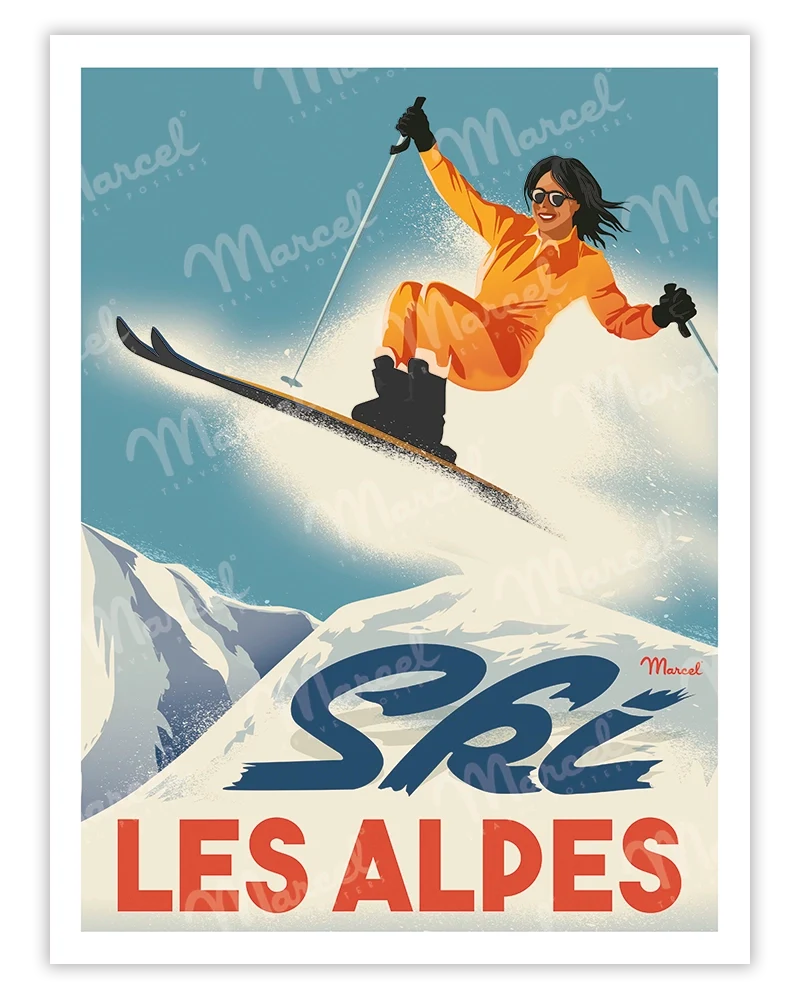 Affiche CLASSIC WINTER "La Skieuse"