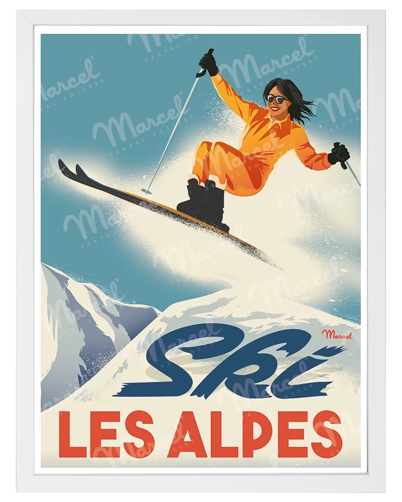 Affiche CLASSIC WINTER "La Skieuse"
