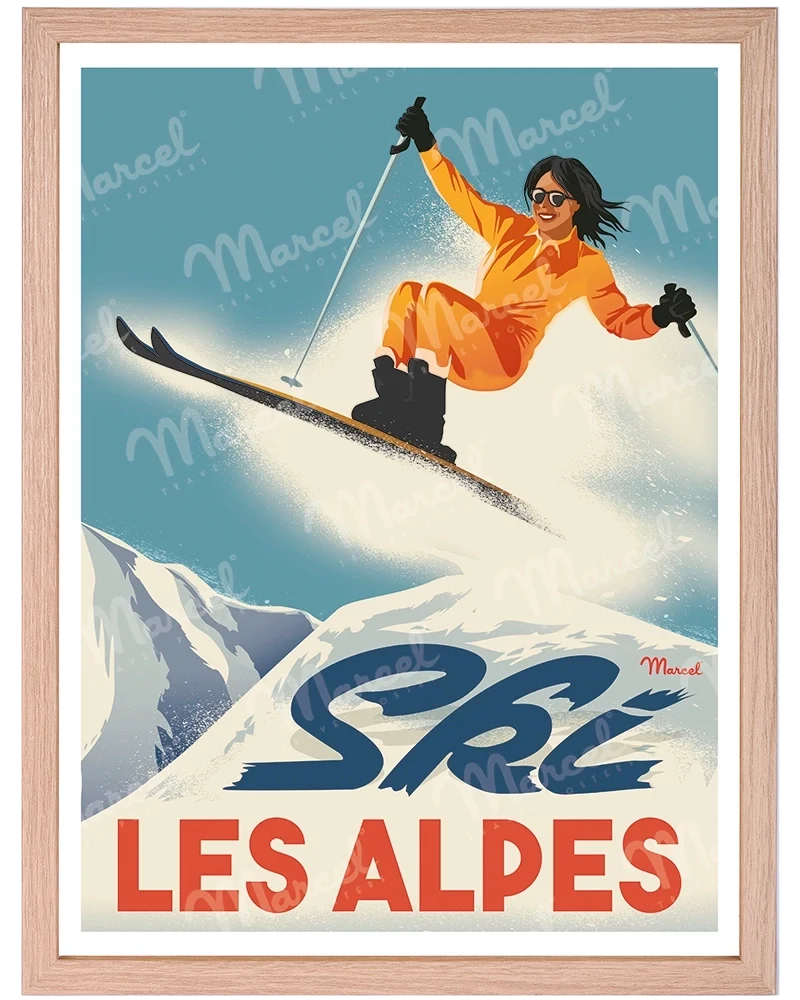 Affiche CLASSIC WINTER "La Skieuse"