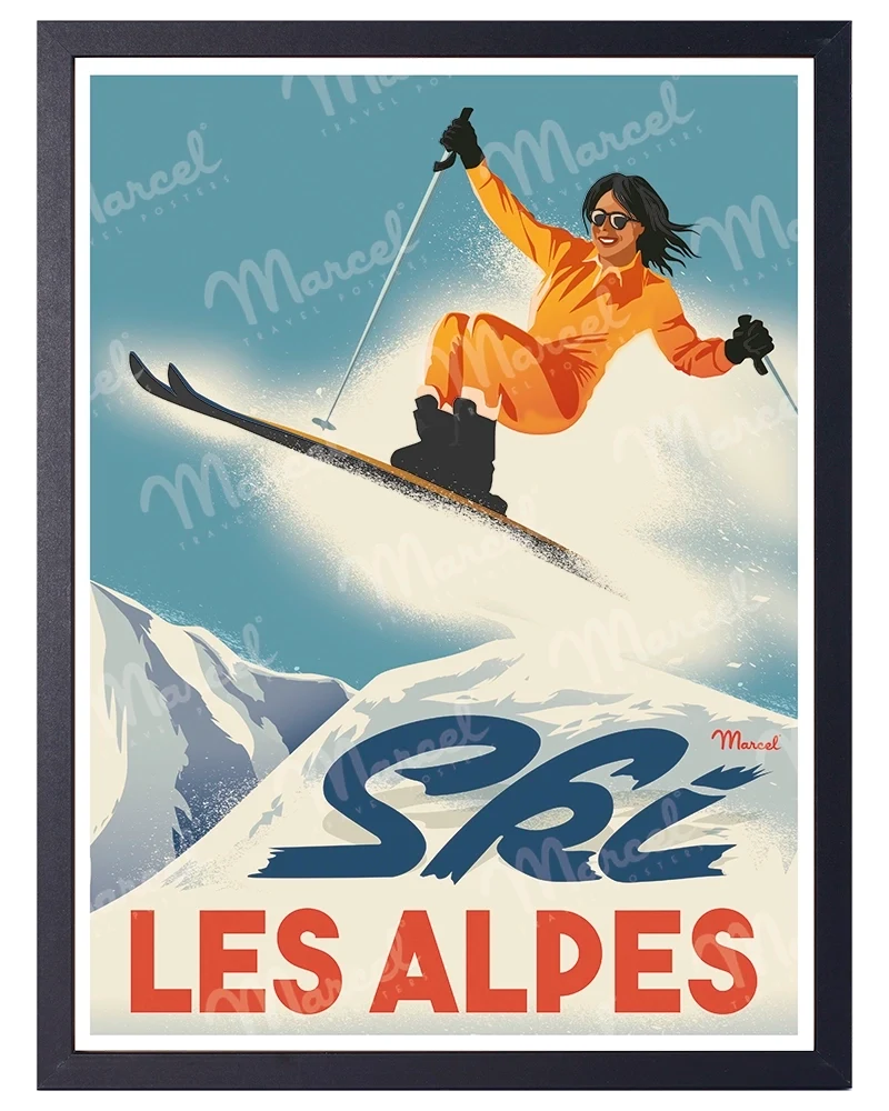 Affiche CLASSIC WINTER "La Skieuse"