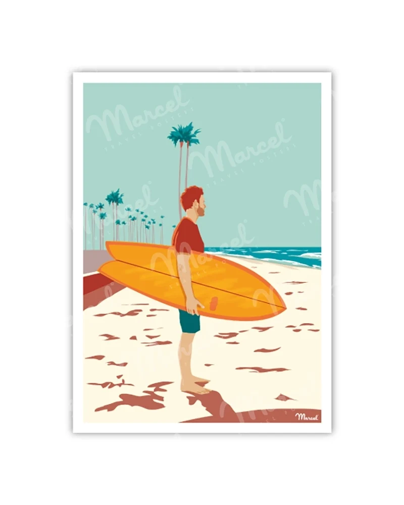 Carte Postale Surf "Checking Waves"