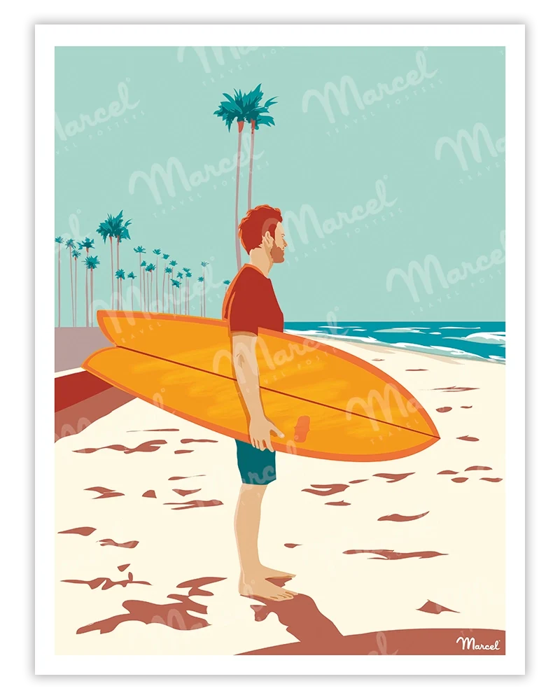 Affiche Surf "Checking Waves"