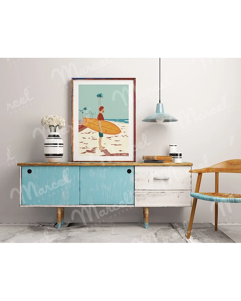Affiche Surf "Checking Waves"