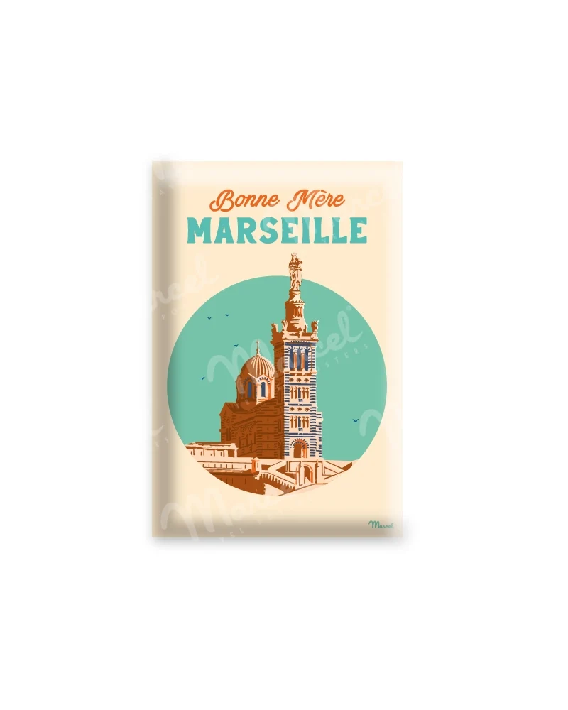 Magnet Travel Color MARSEILLE "Bonne Mère"
