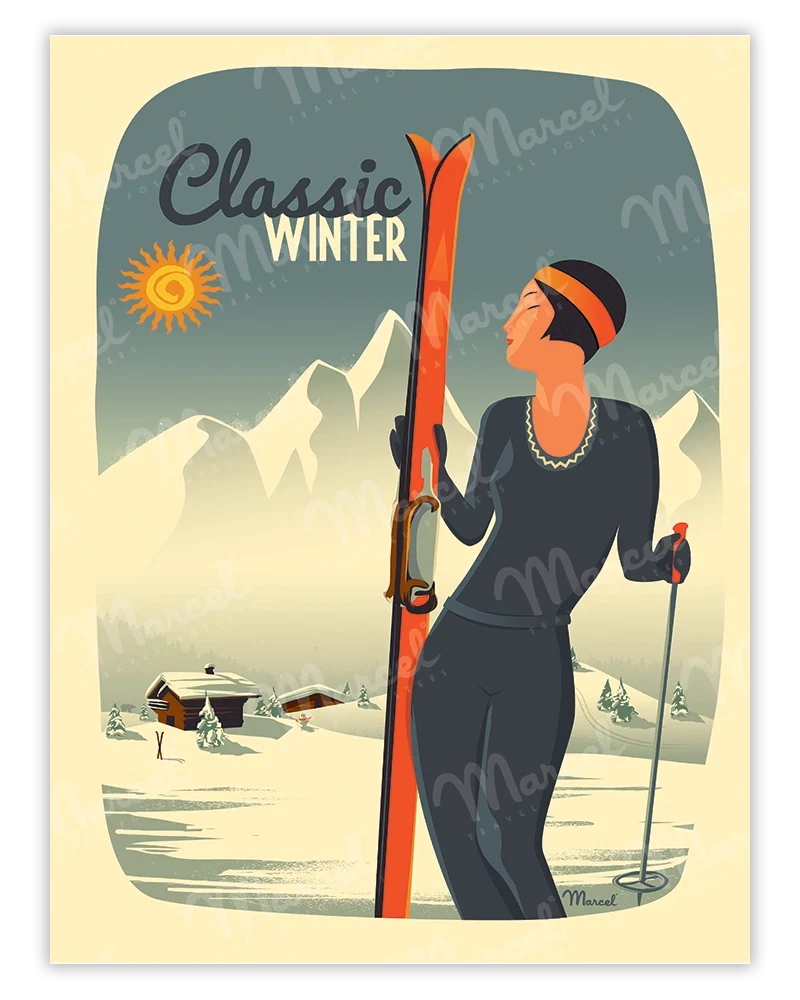 Affiche "Lady Ski"