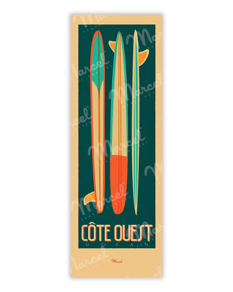 Affiche CÔTE OUEST "Longboard"