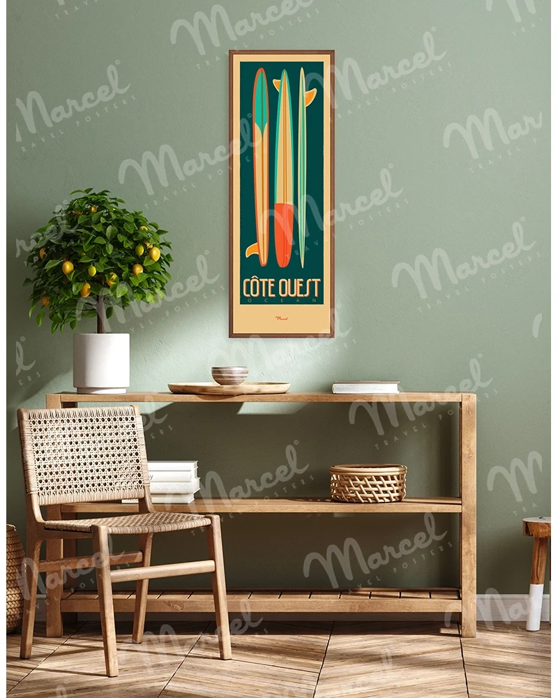 Affiche CÔTE OUEST "Longboard"