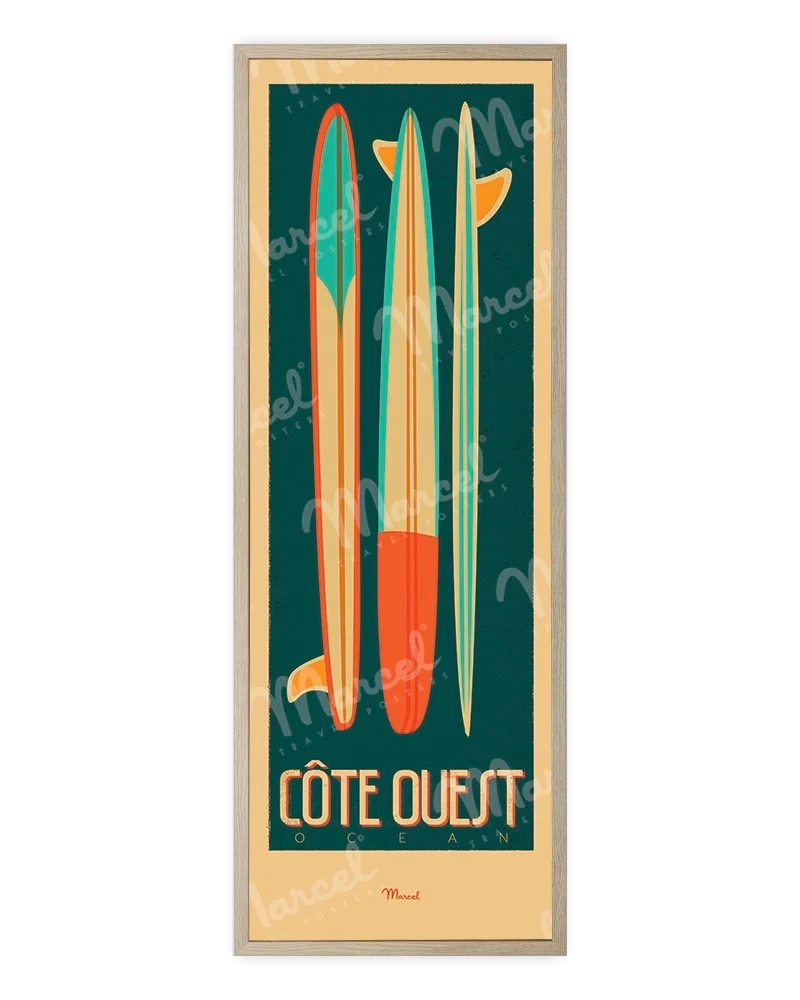 Affiche CÔTE OUEST "Longboard"