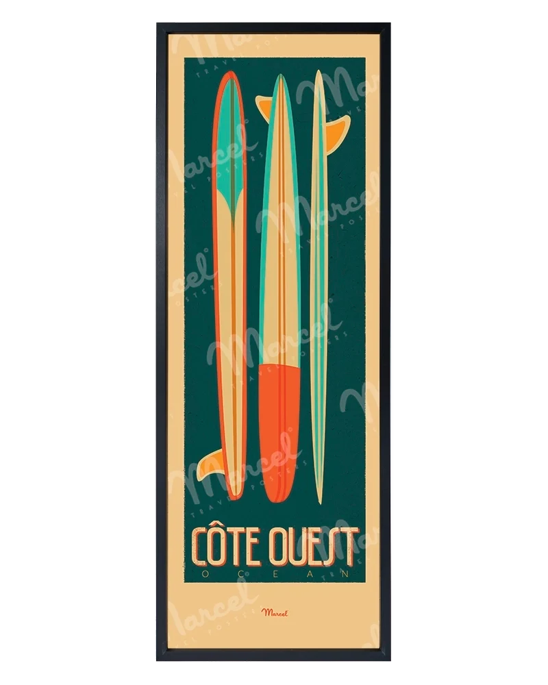 Affiche CÔTE OUEST "Longboard"