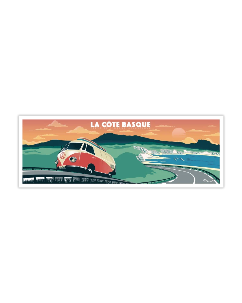 Affiche CÔTE BASQUE "La Corniche"