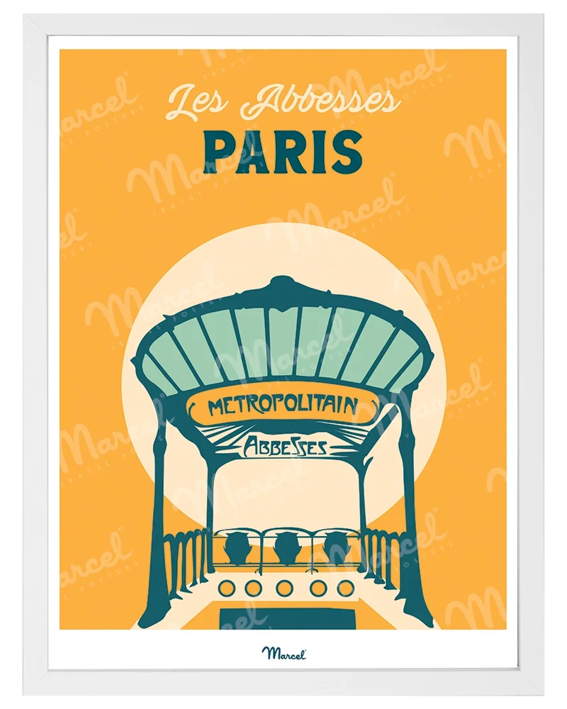 Affiche Travel Color PARIS "Les Abbesses"