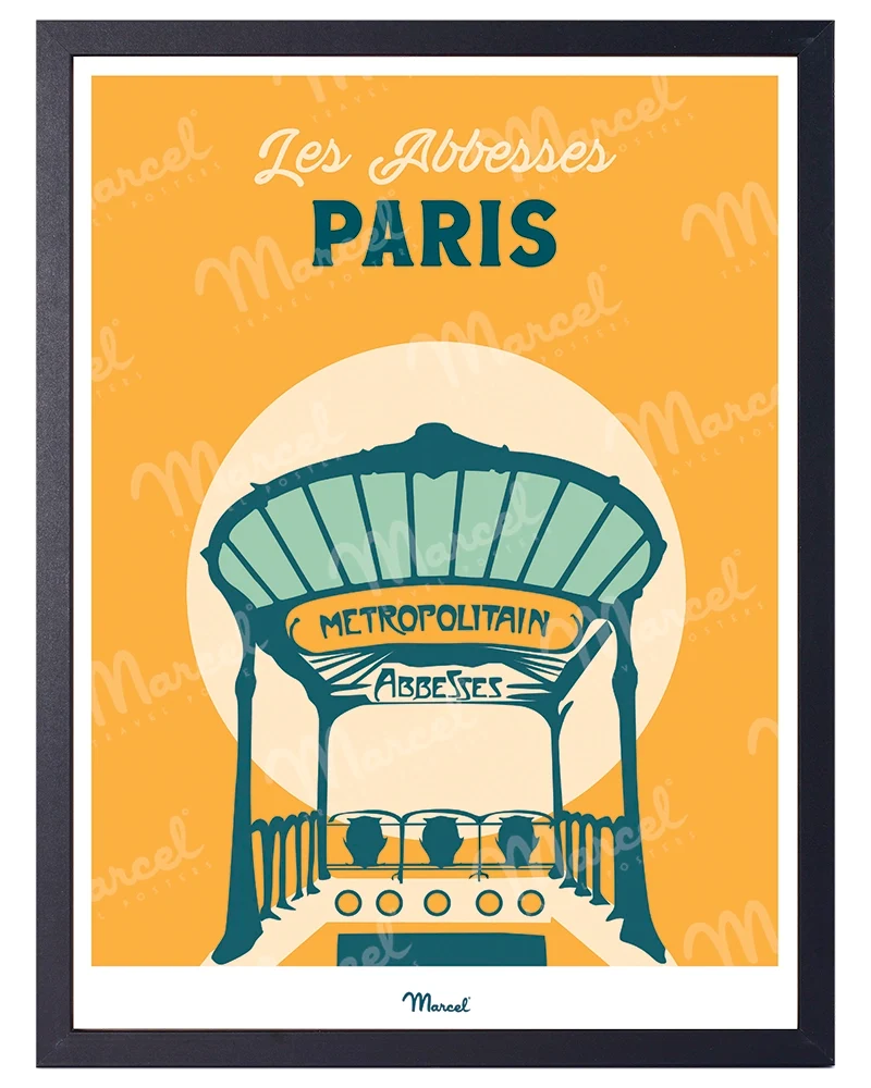Affiche Travel Color PARIS "Les Abbesses"