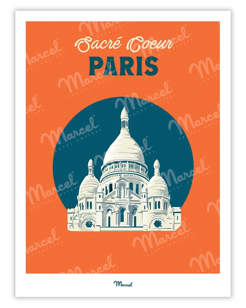 Affiche Travel Color PARIS "Sacré-Coeur"