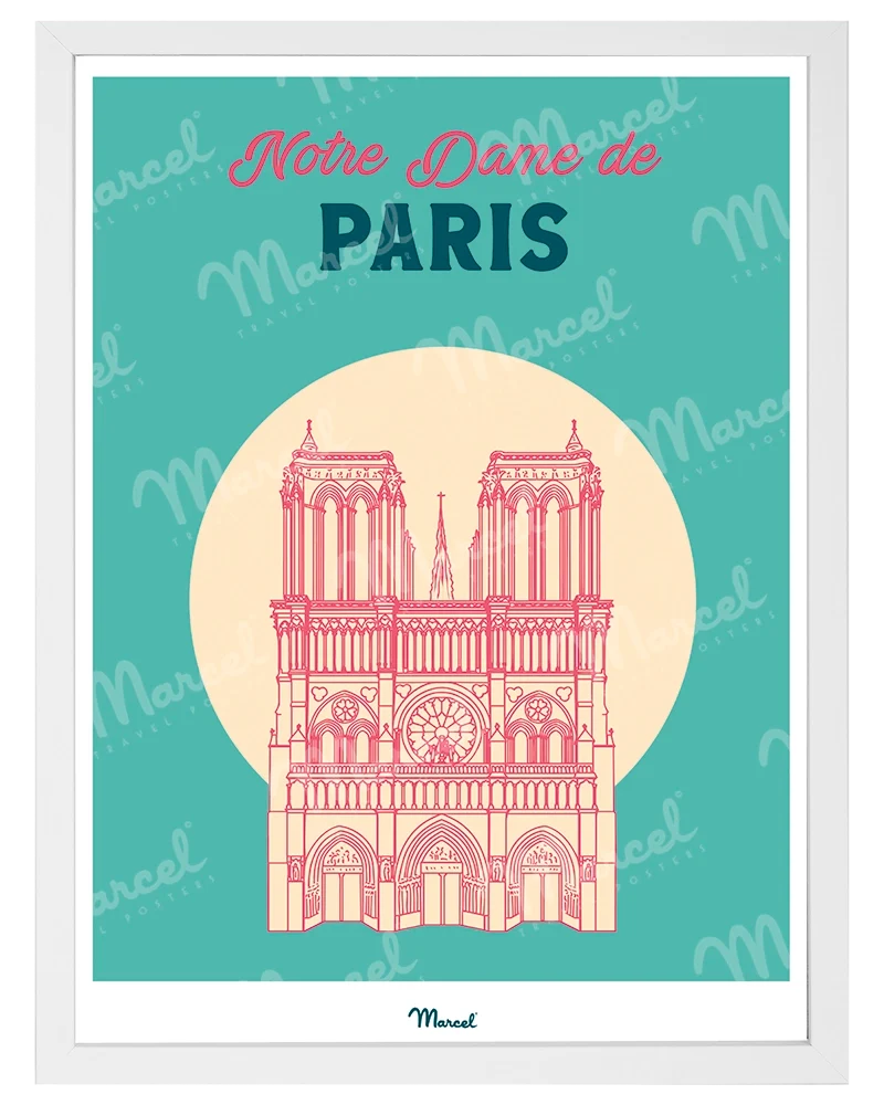 Affiche Travel Color PARIS "Notre Dame de Paris"