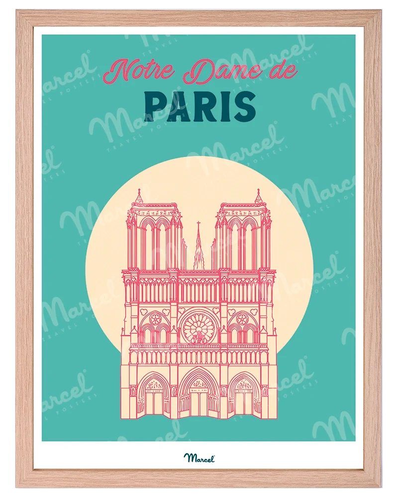Affiche Travel Color PARIS "Notre Dame de Paris"