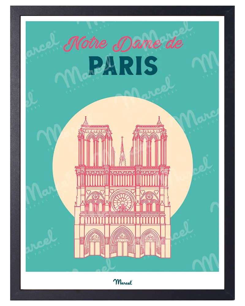 Affiche Travel Color PARIS "Notre Dame de Paris"