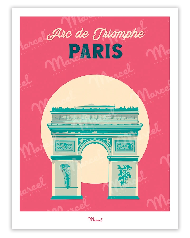 Affiche Travel Color PARIS "Arc de Triomphe"