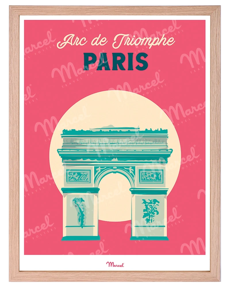 Affiche Travel Color PARIS "Arc de Triomphe"
