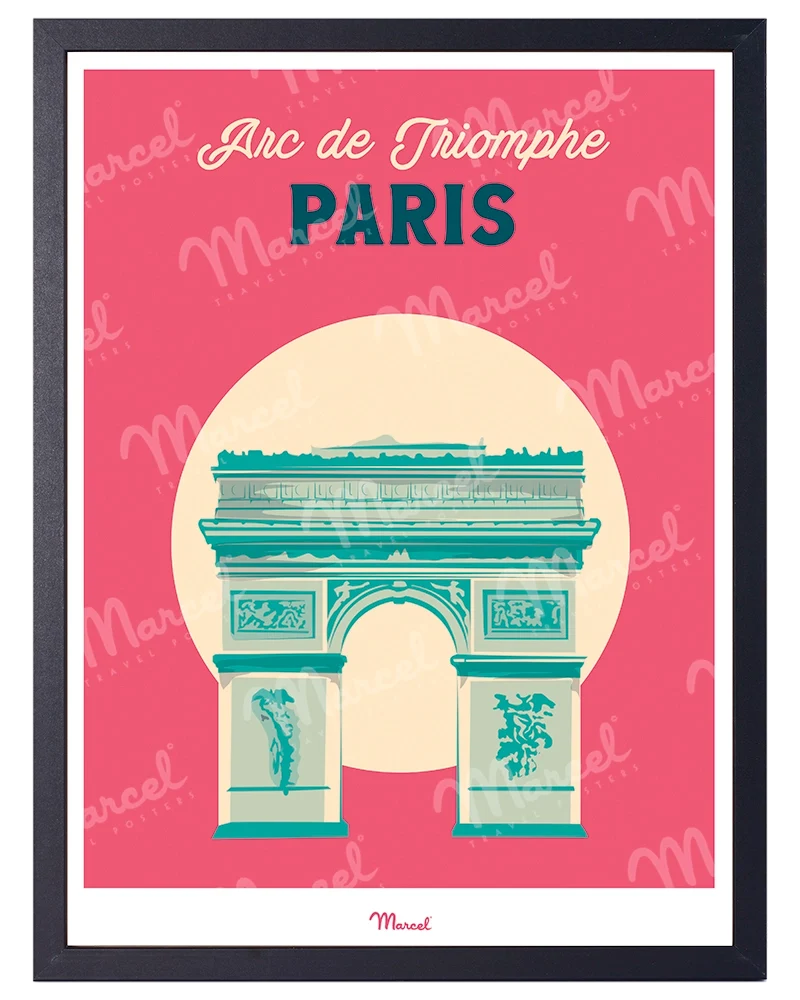 Affiche Travel Color PARIS "Arc de Triomphe"