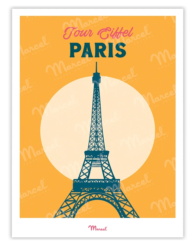 Affiche Travel Color PARIS "Tour Eiffel"
