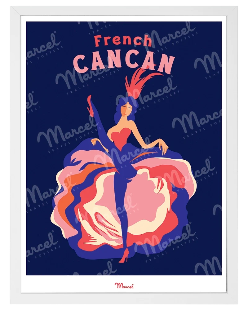Affiche Travel Color PARIS "French Cancan"