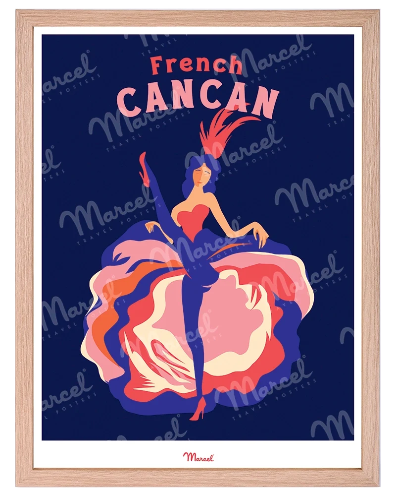Affiche Travel Color PARIS "French Cancan"