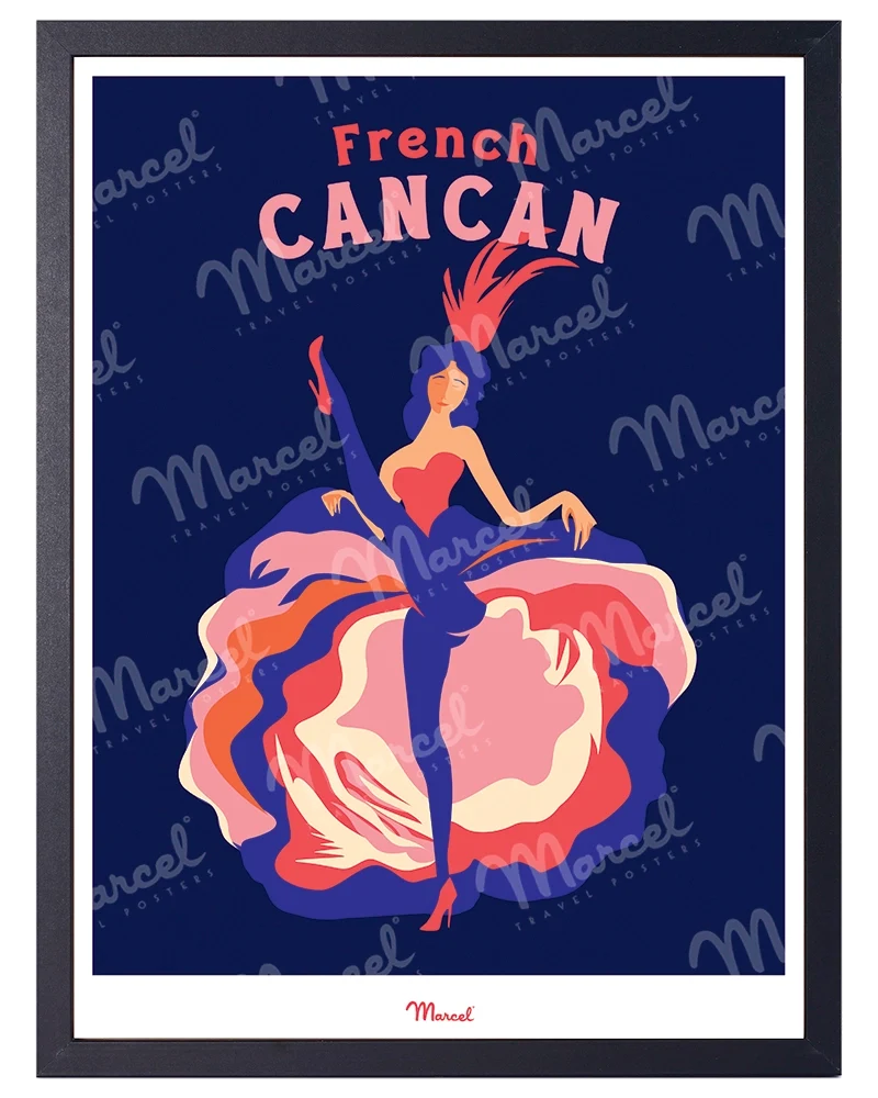 Affiche Travel Color PARIS "French Cancan"