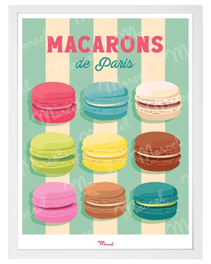 Affiche Travel Color PARIS "Macarons de Paris"