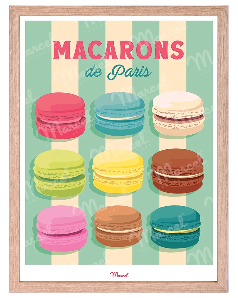 Affiche Travel Color PARIS "Macarons de Paris"