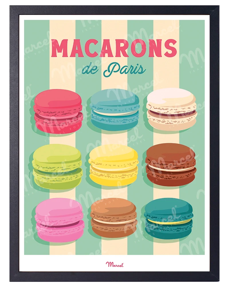 Affiche Travel Color PARIS "Macarons de Paris"