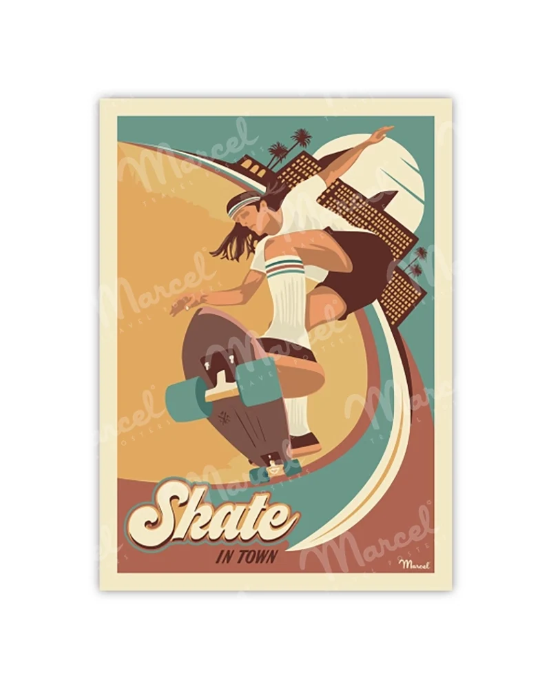 Carte Postale "Skate in Town"