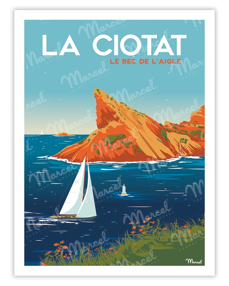 Affiche LA CIOTAT "Le Bec de l'Aigle"