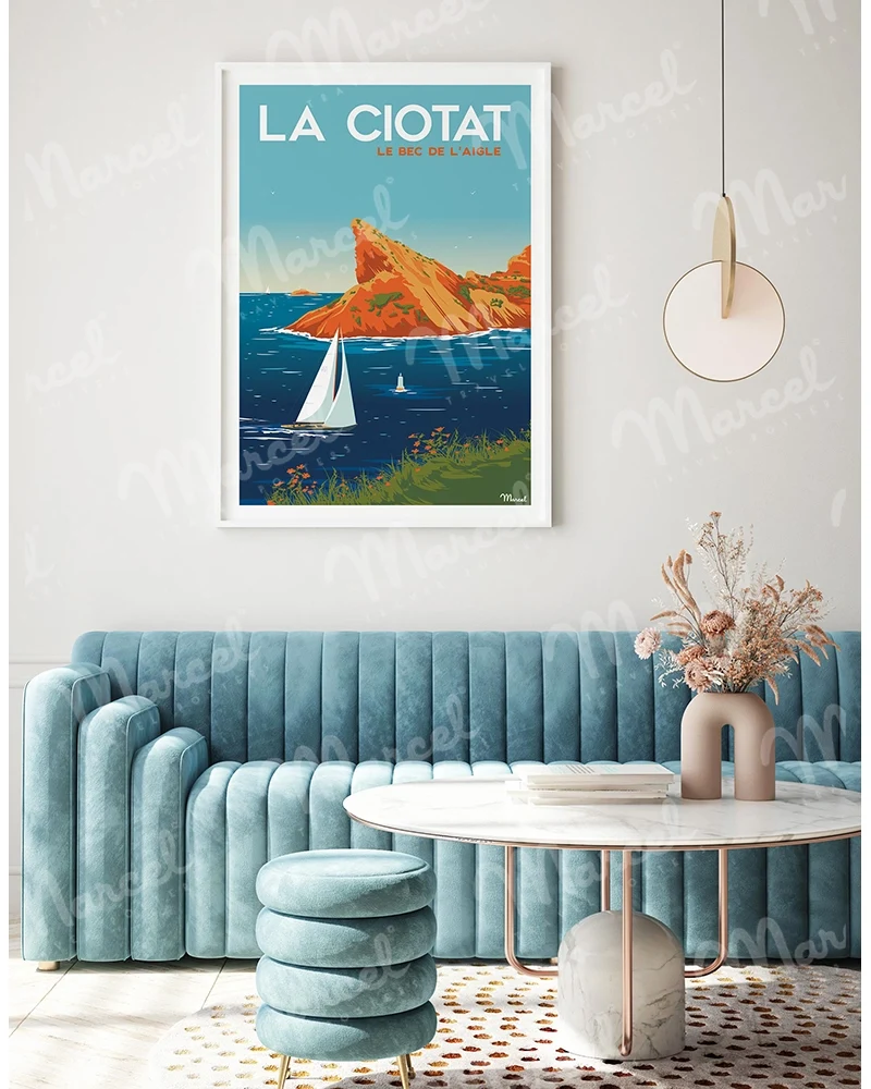 Affiche LA CIOTAT "Le Bec de l'Aigle"