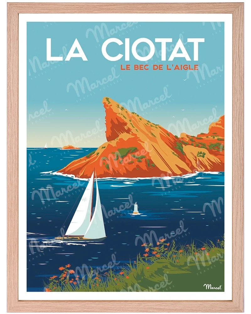 Affiche LA CIOTAT "Le Bec de l'Aigle"